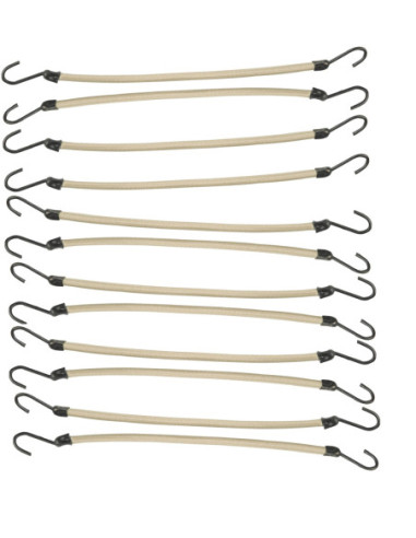 Hårsnoddar, med krok, beige 12 st