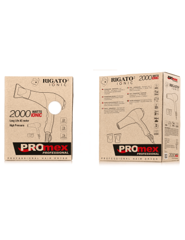 PROMEX Hårtork RIGATO-2 jonisk, svart...