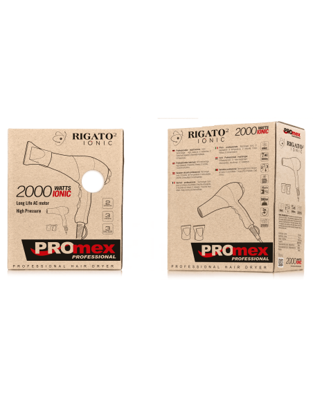 PROMEX Hårtork RIGATO-2 jonisk, svart (2000 watt)