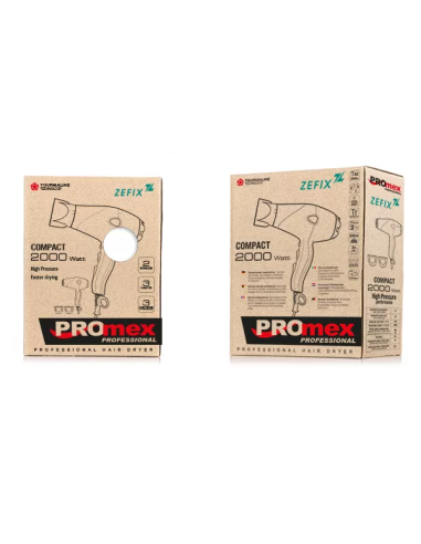 PROMEX Hårtork Zefix, 2000W, med...