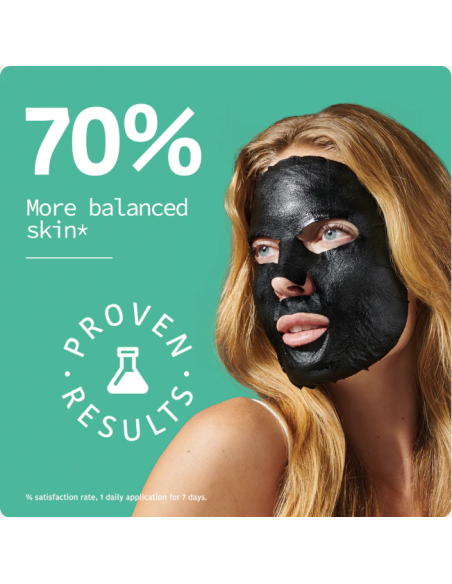 IROHA NATURE Avgiftande/Biologisk Ansiktsmask med Träkol 20ml