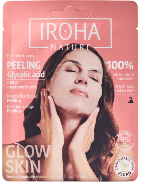 IROHA NATURE Peeling ansiktsmask med glykolsyra 23 ml