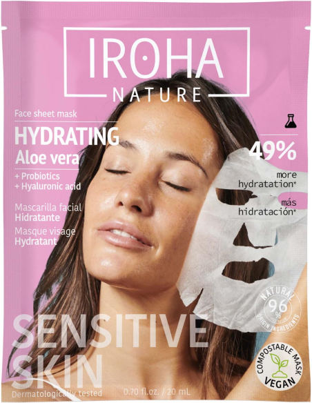 IROHA NATURE Djuprengörande, återfuktande ansiktsmask 20ml