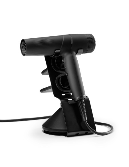 Hårtork och munstyckeshållare-stativ, svart