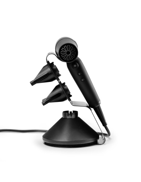 Hårtork och munstyckeshållare-stativ, svart