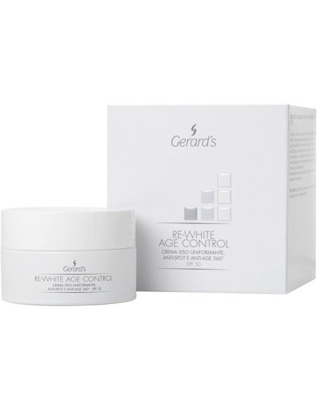 RE-WHITE AGE CONTROL Hudton-kvällskräm, anti-age SPF50 100ml