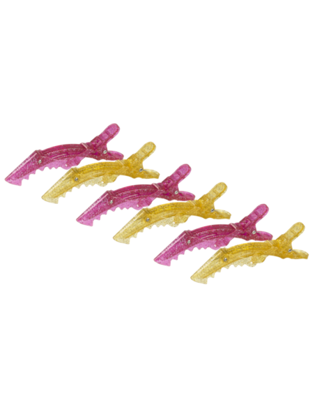 Klämmor Gator Glansiga Läppar 11cm, 6 st