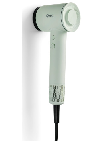 Hårtorkhållare, väggfäste, magnet, svart