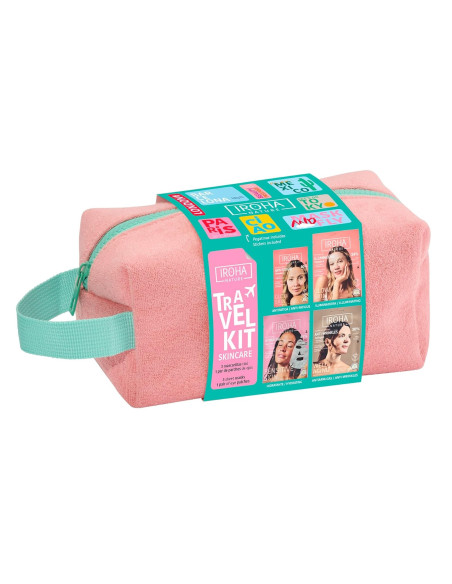 IROHA NATURE Travel Kit – resekit för hudvård (4 st + necessär)