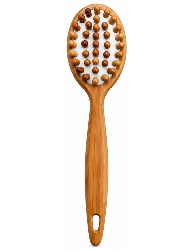Massageborste, bambu, träknoppar
