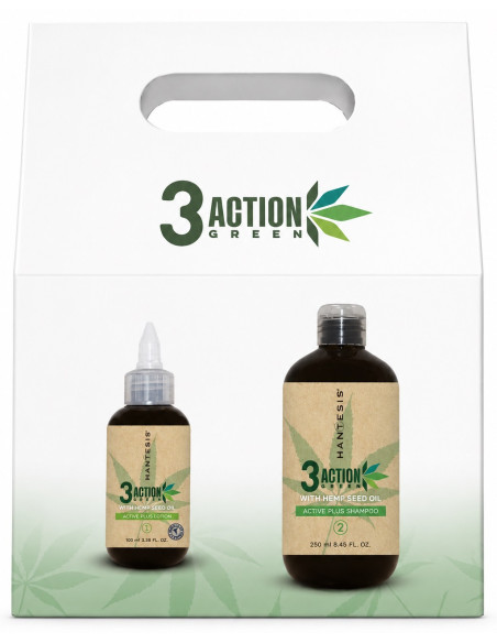 3ACTION GREEN ACTIVE PLUS Schampo nr 2 250 ml + ACTIVE PLUS Lotion nr 3 100 ml