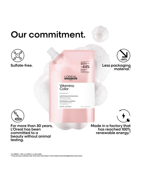 L’Oréal Professionnel Serie Expert Vitamino Color schamporefill för färgat hår, 1000 ml