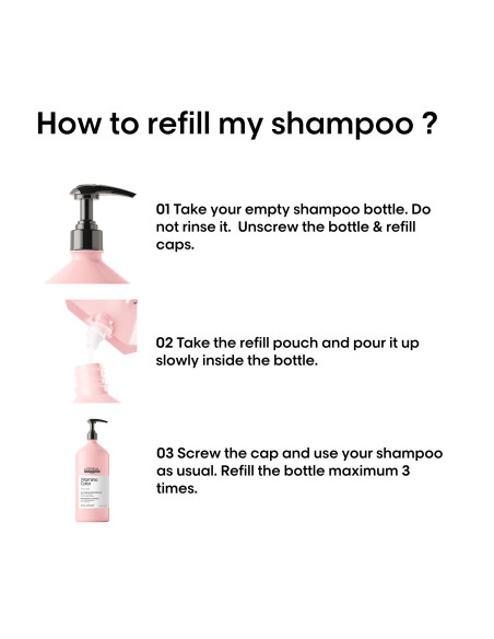 L’Oréal Professionnel Serie Expert Vitamino Color schamporefill för färgat hår, 1000 ml