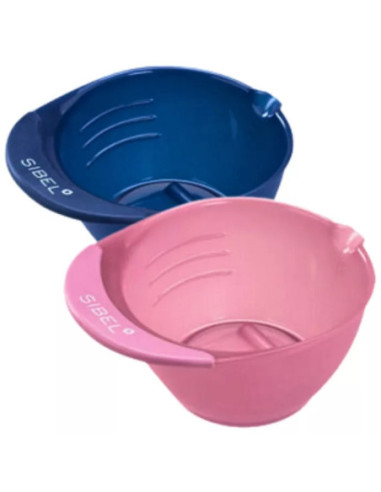 Sibel färgskålar, 2 st., rosa och blå