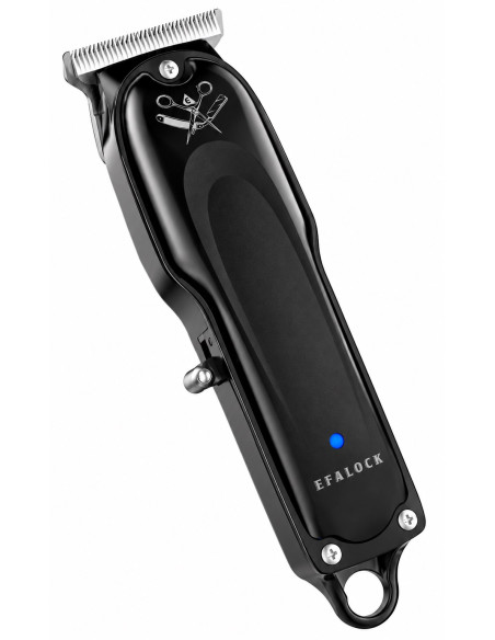 Efalock CLASSIC STYLE konturtrimmer — svart, med ZERO-skär för klipplängd 0,0–0,3 mm