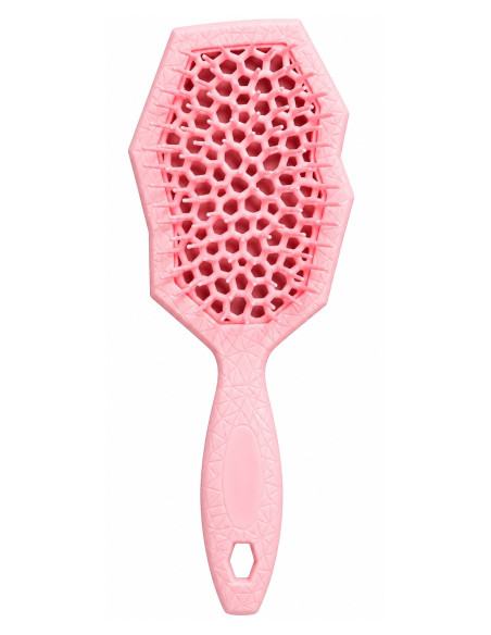 Efalock GLACIER BRUSH utredningsborste — BlushGREEN, rosa, med flexibla borststrån och ventilerad stomme