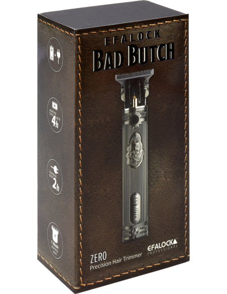 Efalock BAD BUTCH precisionstrimmer — bronsfärgad, med 37 mm T-blad för exakta konturer