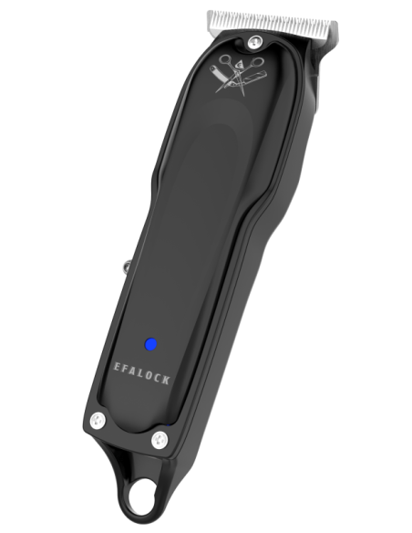 Efalock CLASSIC STYLE konturtrimmer — svart, med ZERO-skär för klipplängd 0,0–0,3 mm