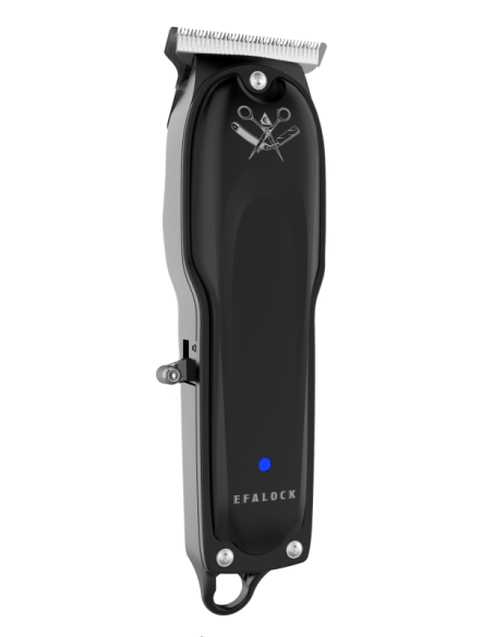 Efalock CLASSIC STYLE konturtrimmer — svart, med ZERO-skär för klipplängd 0,0–0,3 mm