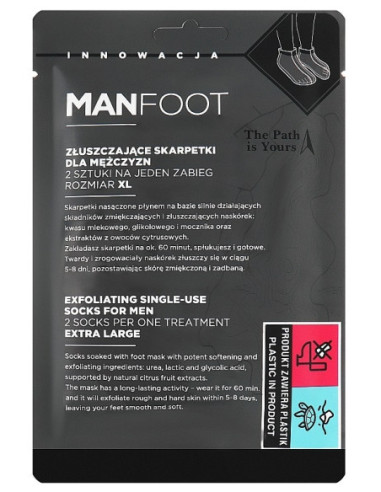 ManFoot exfolierande fotstrumpor mot...