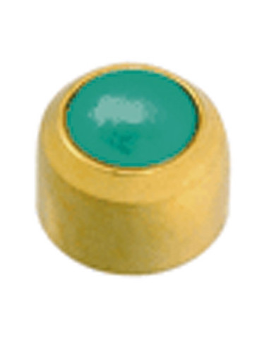 24ct Z-turkos, örhängen, cabachoner, par