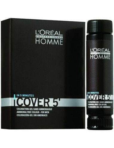 5 minute hair dye L'Oreal Professionnel Homme Cover5' Light Brown Toner (5) 3X50ml