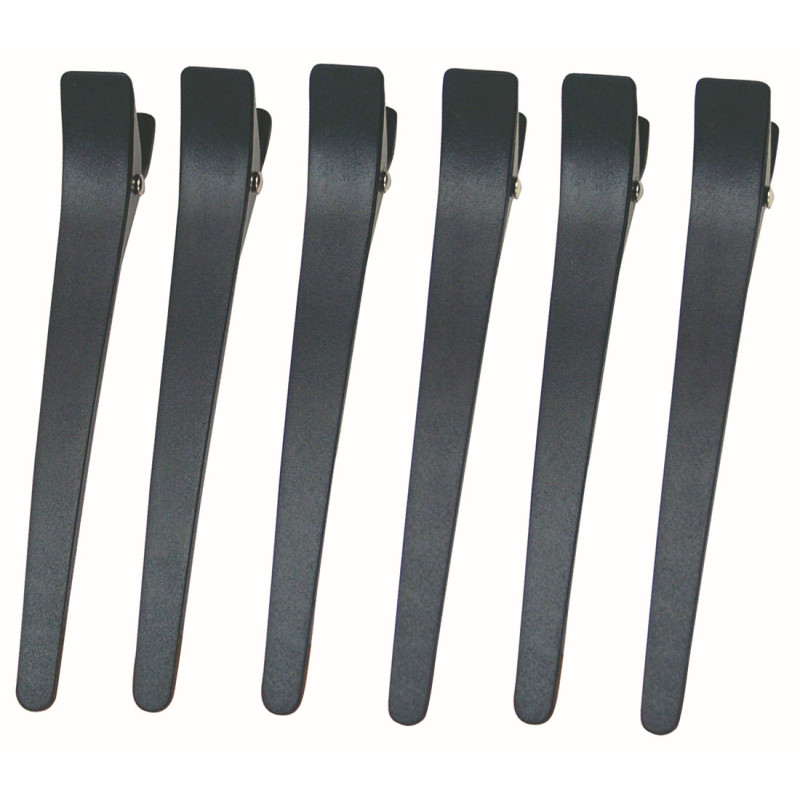 Clips for splitting and pinning hair, plastic, 11.5cm, 6pcs. / pack.