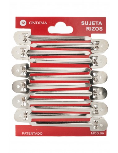 Clips for curlers, volume and curls, metal, 6.2cm, 12pcs. / pack.