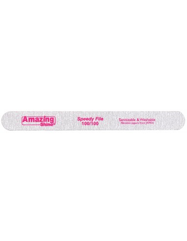 Nail file, 7'', 100/100, Speedy Zebra pink center, 12 pcs. / pack.