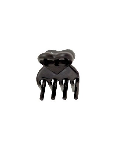 Clips-plastic hearts, mini, black, 1 pcs. / pack.