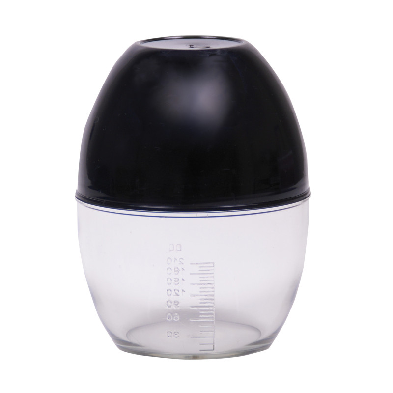 Hair color mixer, transparent, black cap, 210ml, 1 piece.