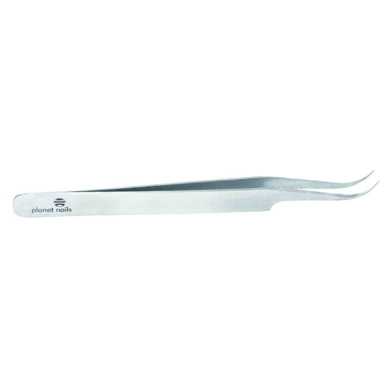 Pincett, snedställd, silverfärgad 13 cm