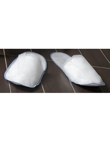 Men's slippers, muzzle closed, 1 pair, white, non-woven material, disposable