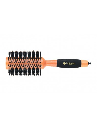 Round Brushing brush AERO with wild boar bristles, wood, Ø 38/75 mm, With 18 rows