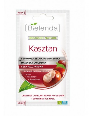 CHESTNUT Maska un serums kuperozai, jutīgai ādai 10ml