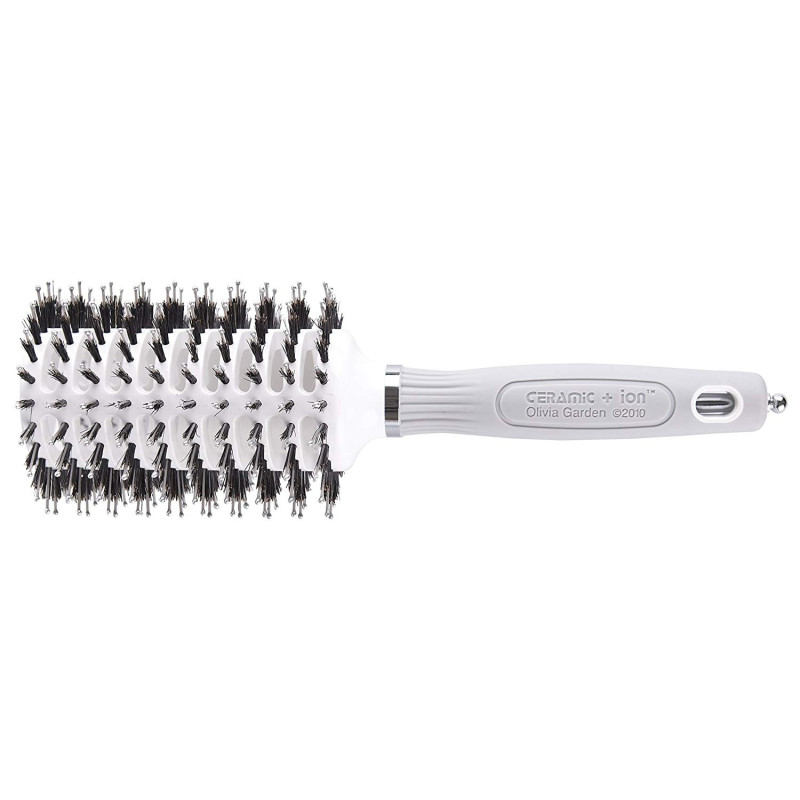 Thermal brush OLIVIA GARDEN TURBO VENT 100% BOAR, wild boar bristles, ceramic, with ion,  antistatic, Ø45 mm