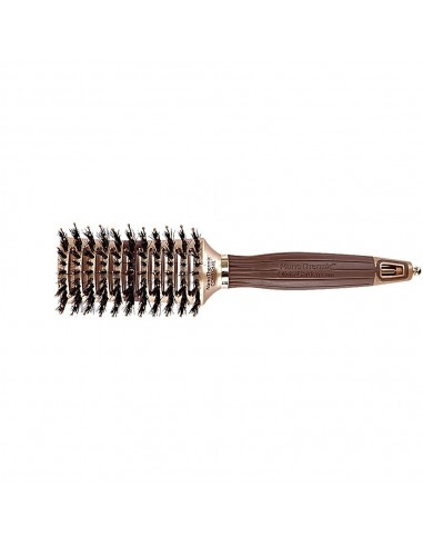 Tunnel brush OLIVIA GARDEN CONTOUR VENT COMBO, wild boar bristles - nylon, ceramic, with ion,  antistatic, With 9 rows