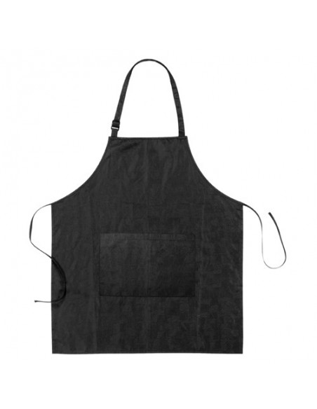 Förkläde Relief, polyester, antistatisk, vattentät, 71x61cm, svart