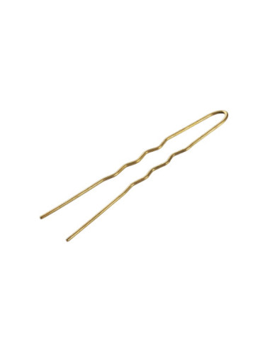 Bobby pins, wavy, 65mm, gold, 500g