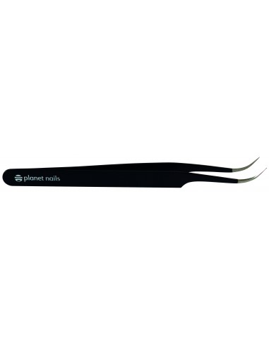 Tweezers, curved, black 13 cm