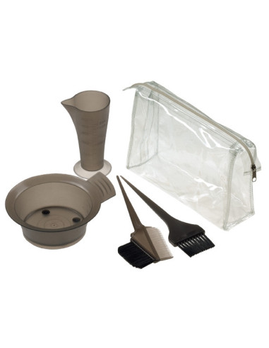 Hårfärgningskit, svart, 5 produkter,...