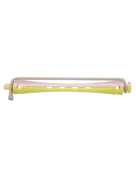 Rullar för kemisk permanent, långa, 91 mm, Ø 8 mm, rosa/gula, 12 st
