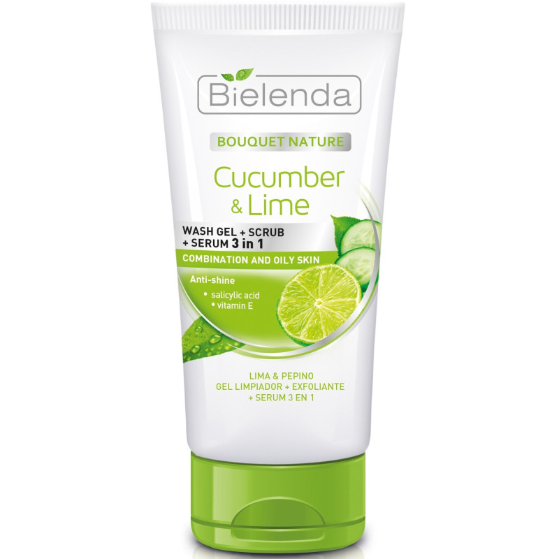 CUCUMBER&amp,LIME Želeja-skrubis-serums sejas attīrīšanai 150ml