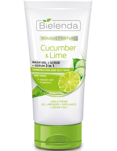 CUCUMBER&LIME Gel-skrubb-serum för...