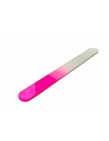 Nail file, glass, 14cm, pink, 1 pc.