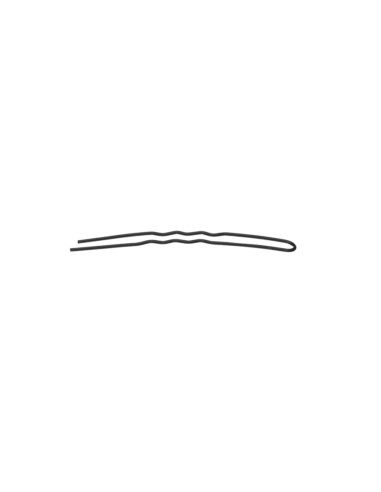 Bobby pins, 75mm, curved, black 10 pieces