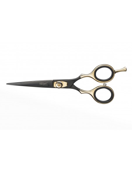 Frisörsax BLACK&GOLDEN 5,5", rakblad