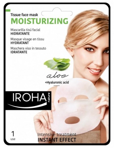 IROHA TISSUE MASK | Face Mask | Moisturizing | Aloe Vera + Green Tea (disposable) 23ml