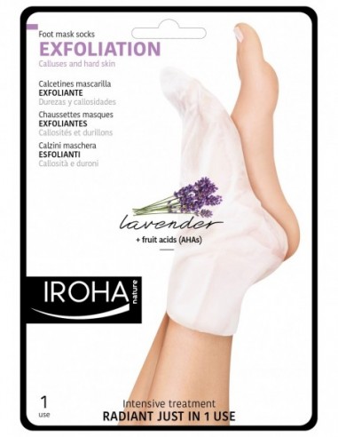 IROHA SOCKS TREATMENT FOR FEET | Pēdu maska | Eksfoliējoša | Lavandas 2x20ml