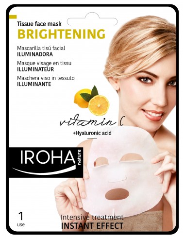 IROHA TISSUE MASK | Face Mask | Antioxidant | Vitamin C + Hyaluronic Acid (disposable) 23ml